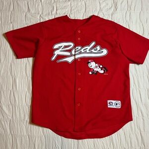 Vintage Ken Griffey Jr Reds Jersey True Fan MLB Men’s Large Red Has A Small Hole